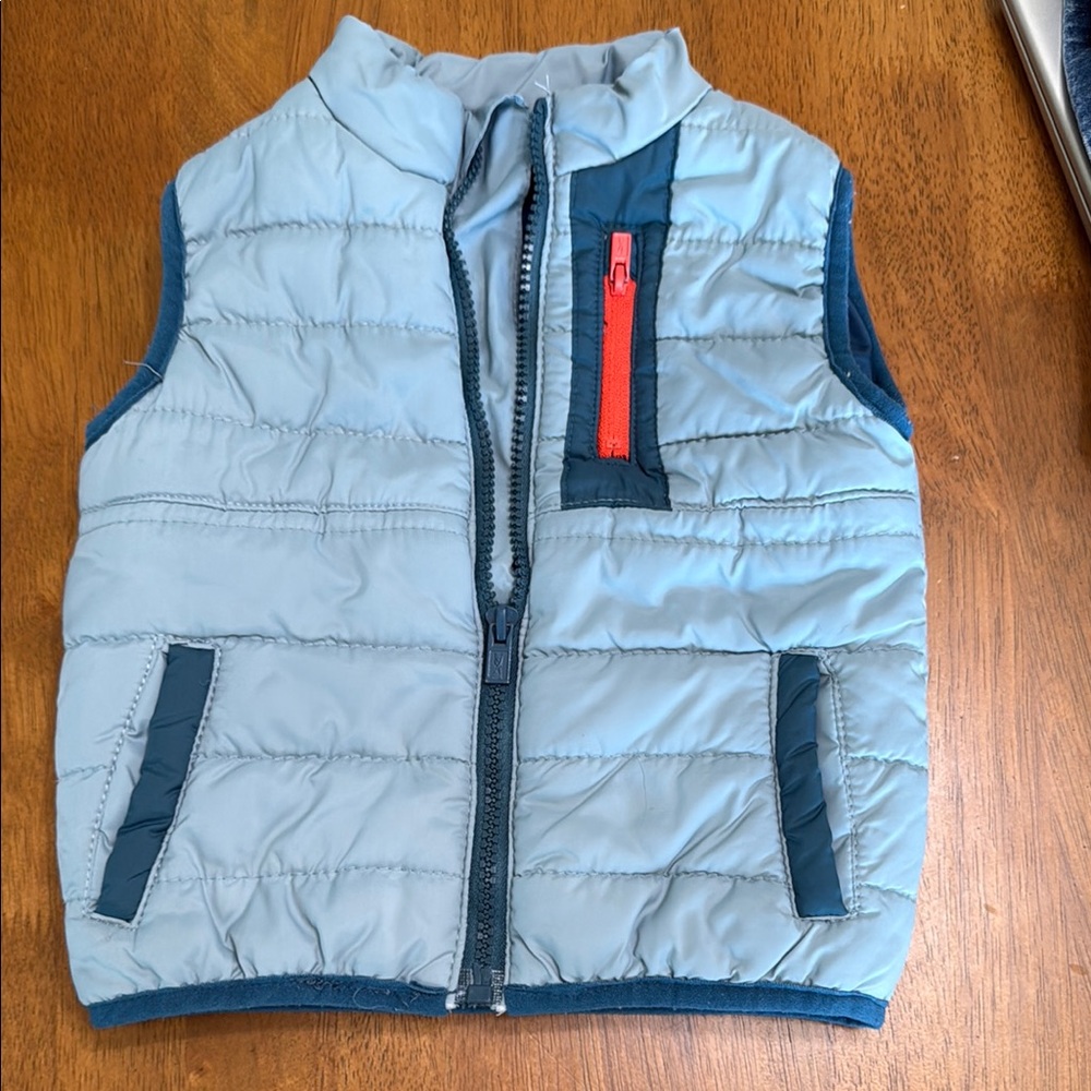 Reebok Blue and Red Puffer Vest Set
